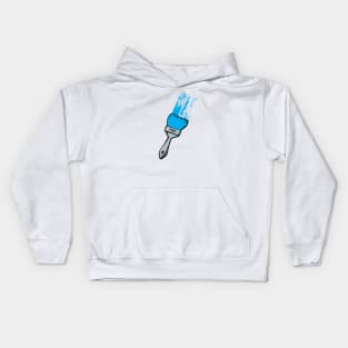 Paintbrush - Blue Kids Hoodie